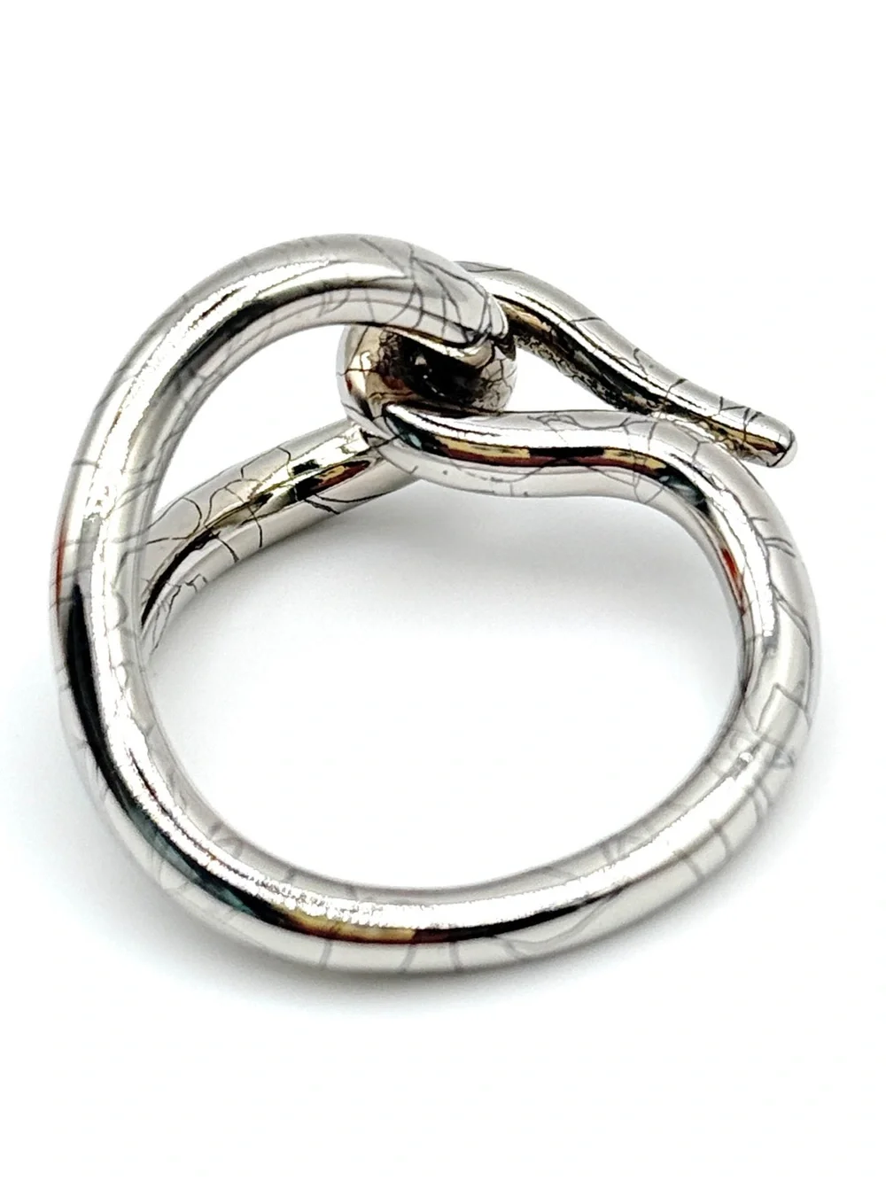 Vintage Hermès Silver Jumbo Scarf Ring with Box - Picture 3 of 10